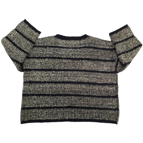 NWT nthropologie HWR Tinsel Striped Sweater SIZE LARGE - Picture 2 of 10